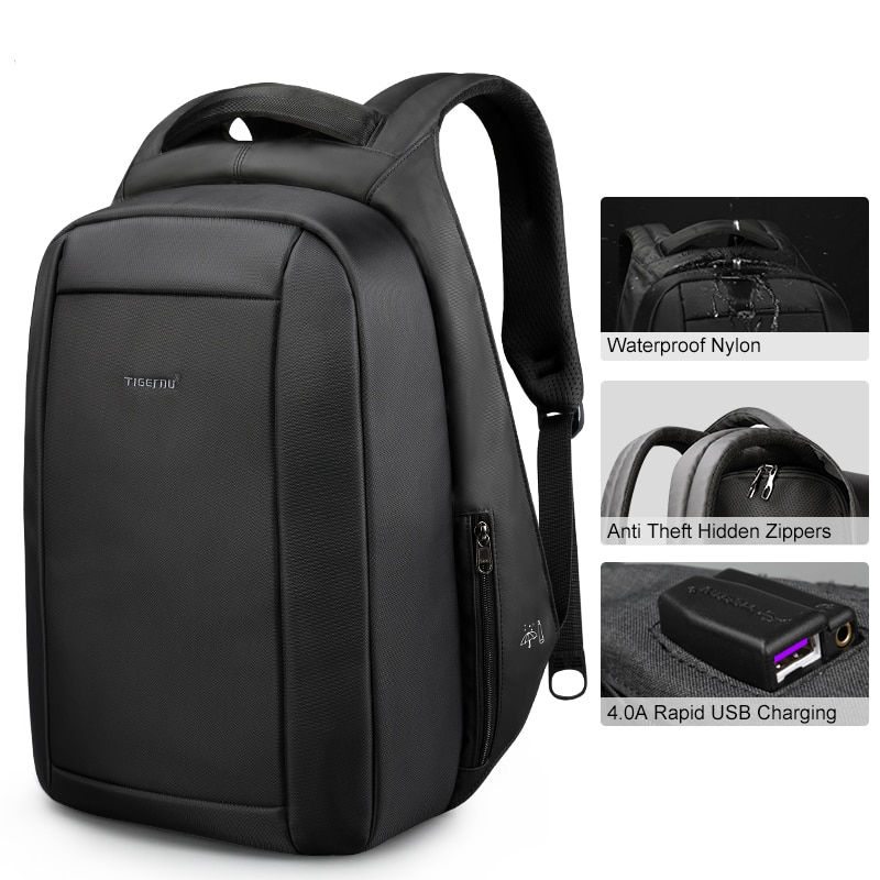 Water-repellent backpack with usb