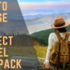 Woman with travel backpack outdoors.